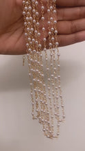 Load and play video in Gallery viewer, gold beaded necklace with mini pearls
