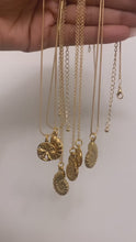 Load and play video in Gallery viewer, Sand dollar gold necklace
